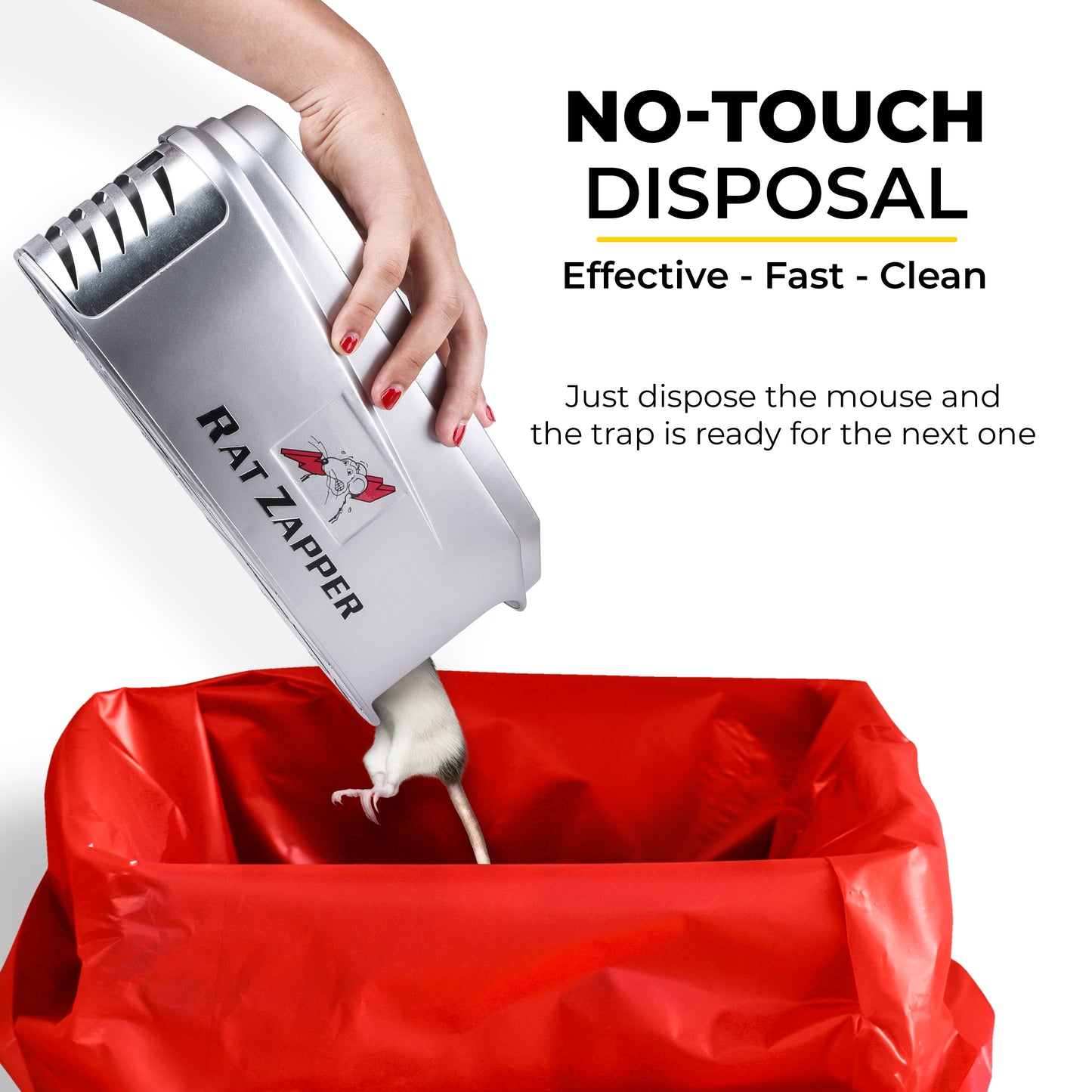 Rat Zapper - Indoor Electric Mouse Trap - Safe and Effective Electronic Humane Rodent Killer - Reusable and No Touch