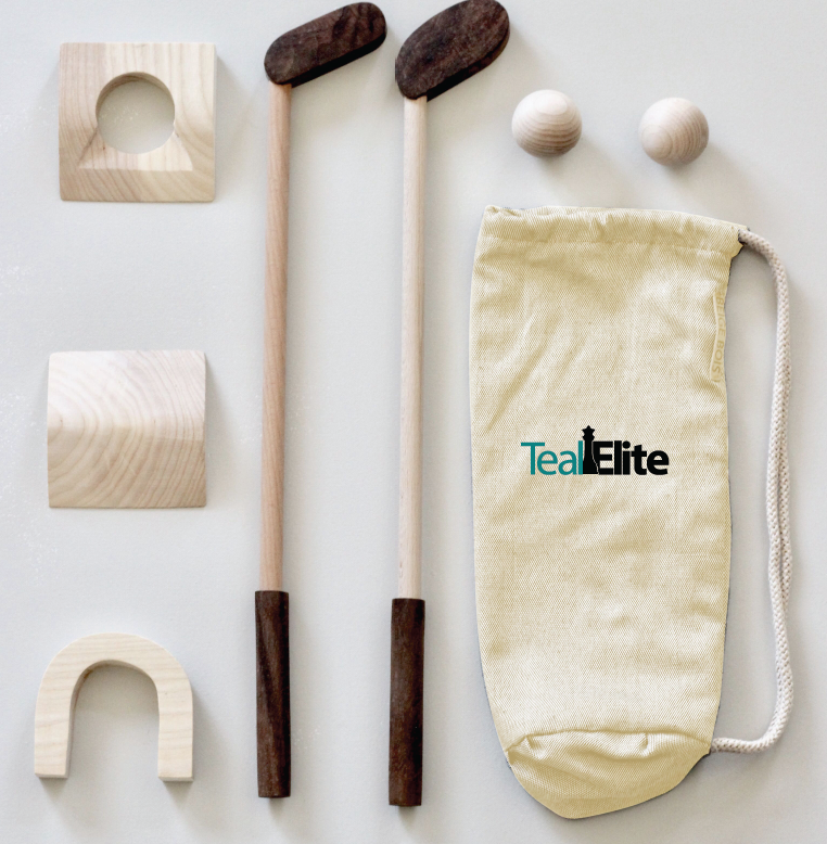 Teal Elite Wooden Golf Toy