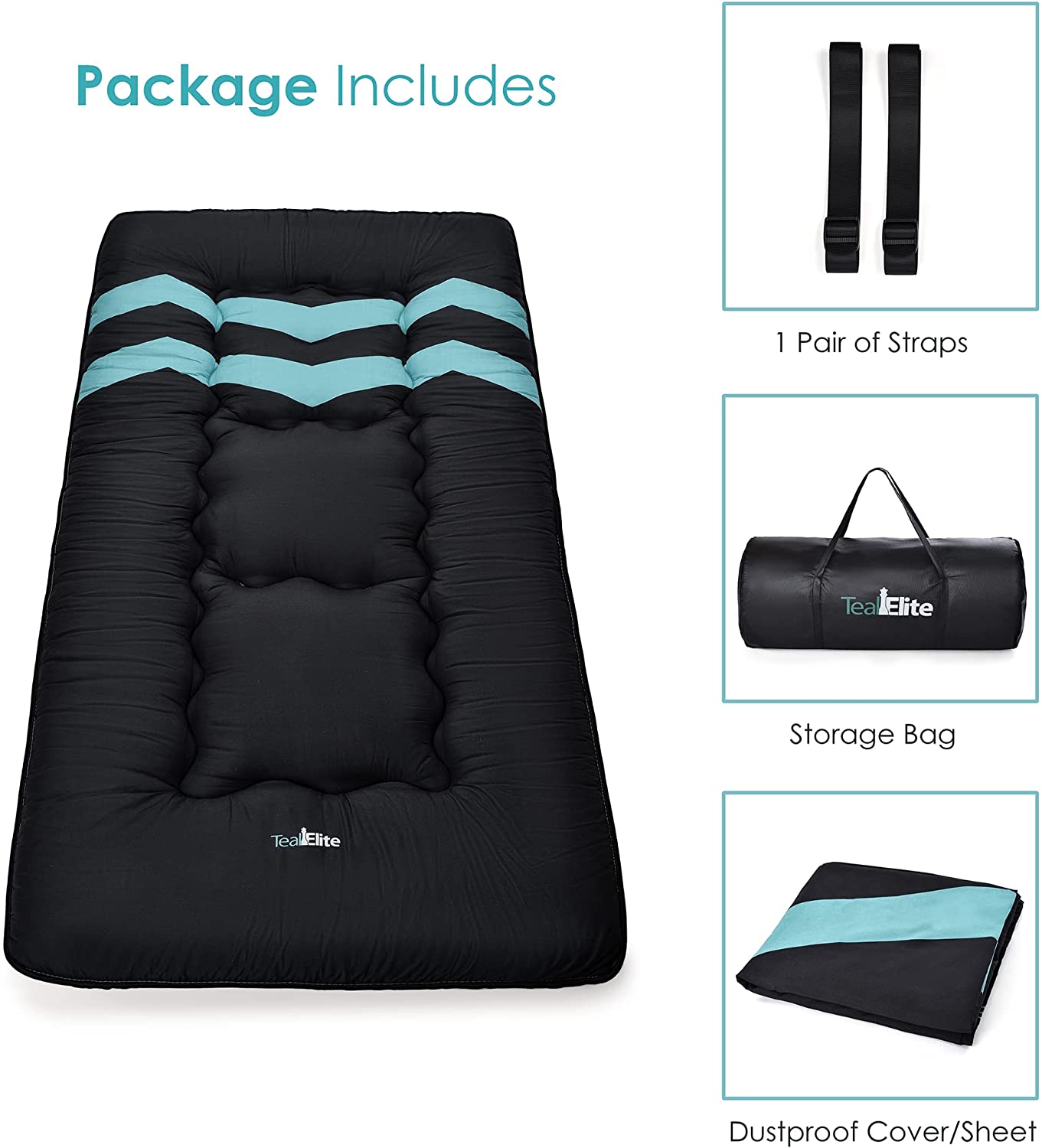 Futon Mattress Foldable Sleeping Bed and Roll Up Mat for Guest