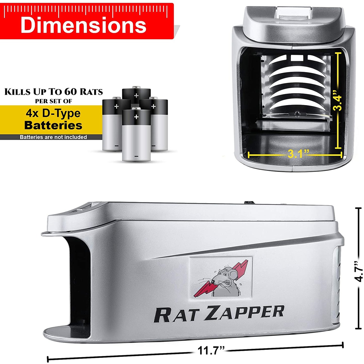 Electric Rodent Killer Rat Zapper